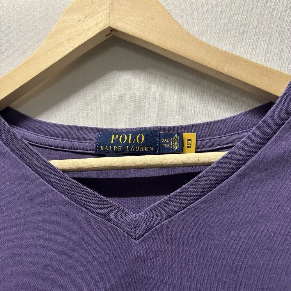 Polo Ralph Lauren Mens V-neck Custom Slim Fit Size XXL Old Money Preppy‎ Golf
